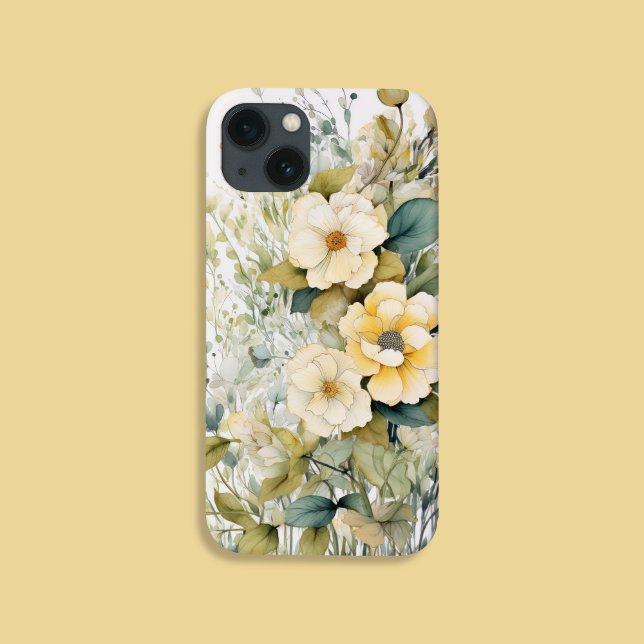 Coques Case-Mate iPhone Fleurs jaunes (Créateur téléchargé)