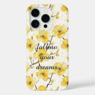 Coques iPhone 16 Pro Fleurs jaunes d'or