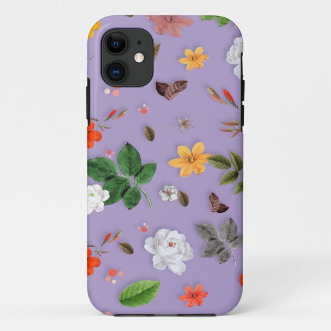 Coques Case-Mate iPhone Fleurs jaunes et roses blanches 21 (Dos)