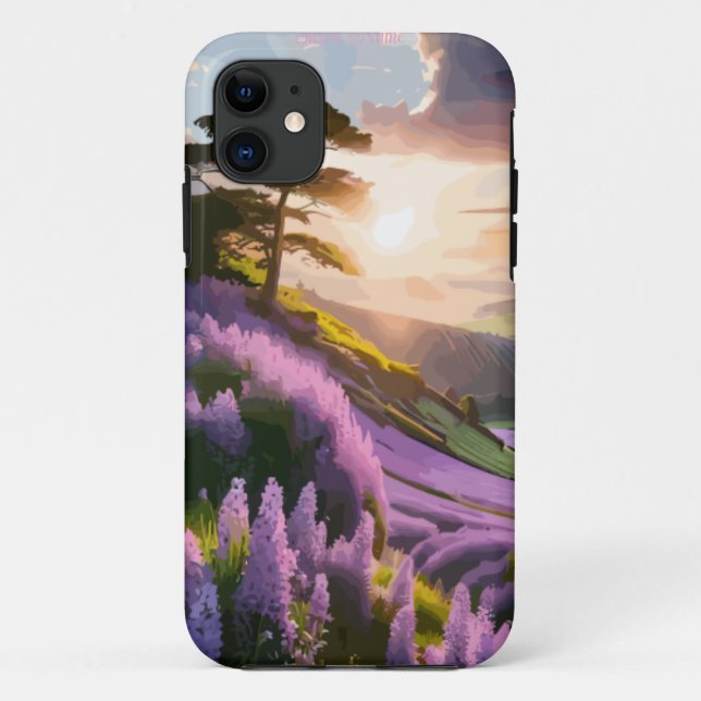 Coques Case-Mate iPhone Fleurs Lilac fleurissent sur la colline au soleil  (Dos)