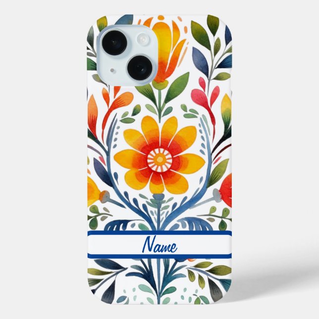 Coques Case-Mate iPhone Fleurs mexicaines design dur (Verso)