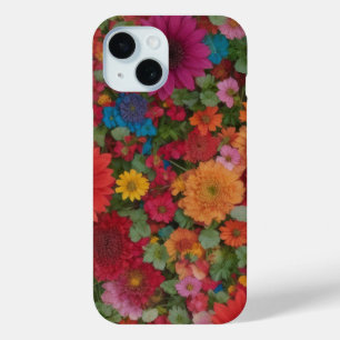 Coque Pour iPhone 15 Fleurs mixtes colorées