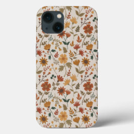 Case-Mate iPhone Case Fleurs modernes Feuille rouille or Girly Imprimer