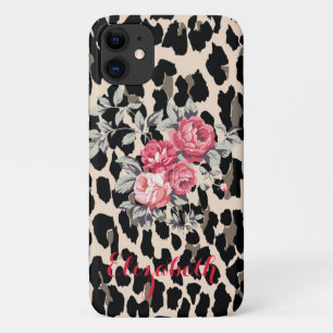 Case-Mate iPhone Case Fleurs Modernes Sur Imprimé Léopard