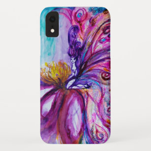 COQUE Case-Mate POUR iPhone FLEURS MORTES BLANCHES EN ROSE, PARKLES D'OR