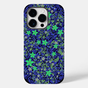 Coque Pour iPhone 14 Pro Fleurs motif 08.b Black BG