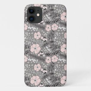 Case-Mate iPhone Case Fleurs Motifs blanches rose pâle