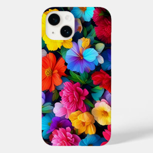 Coque Pour iPhone 14 Fleurs multicolores Motif-75647