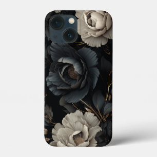 Case-Mate iPhone Case Fleurs noires et blanches