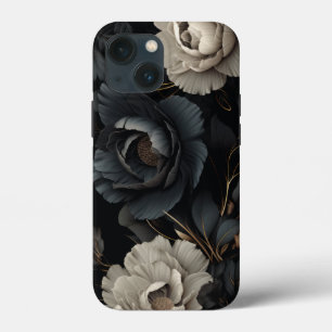 Case-Mate iPhone Case Fleurs noires et blanches