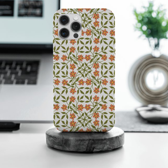 Coques Case-Mate iPhone Fleurs orange, Motif Floral, Verdure, Boho (Créateur téléchargé)