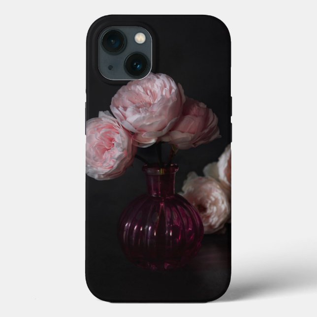 Coques Case-Mate iPhone Fleurs | Pale Pink Peonies dans Vase (Verso)