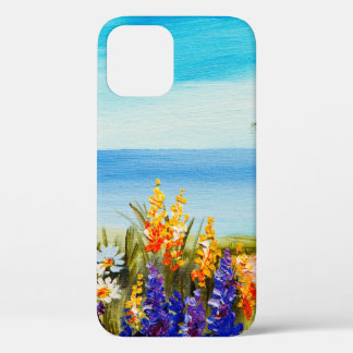 Case-Mate iPhone Case fleurs peintes à l'huile près de la mer, champ de 