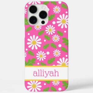 Coques iPhone 16 Pro Max Fleurs Rétro Hippie Motif Marguerite