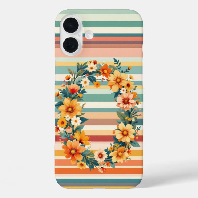Coques Case-Mate iPhone Fleurs Retro (O) (Verso)