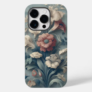 Coque Pour iPhone 14 Pro Fleurs rétro vintages et Motifs classiques