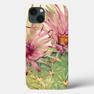Etui iPhone 13 Fleurs roses de cactus