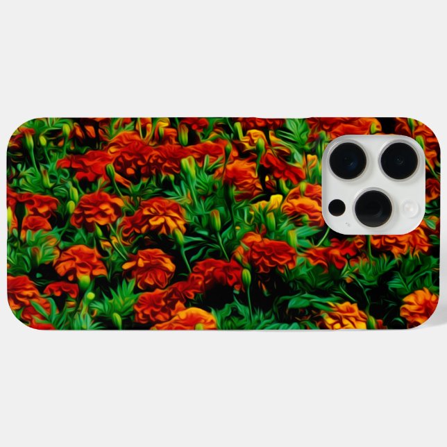 Coques Case-Mate iPhone Fleurs rouges jaunes orange (Verso (horizontal))