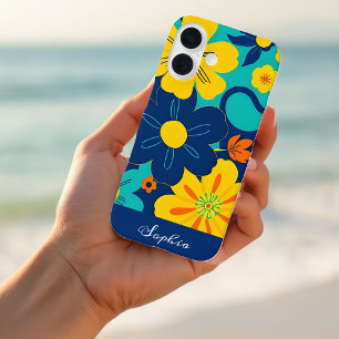 Coques iPhone 16 Fleurs Rush Colorées-Dopamine Style-Retro