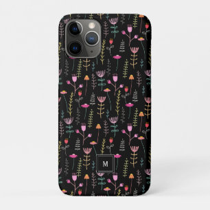 Case-Mate iPhone Case Fleurs sauvages de néon sur noir,