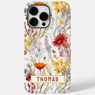 Coque Pour Pour iPhone 14 Pro Max Fleurs sauvages du désert viant Nom Customisé Nom