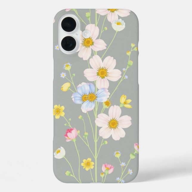 Coques Case-Mate iPhone Fleurs sauvages pastel douces (Verso)