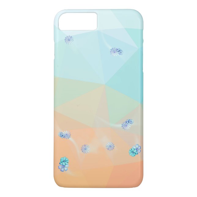 Coques Case-Mate iPhone fleurs sur triangles abstraits (Dos)