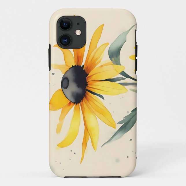 Coques Case-Mate iPhone Fleurs Susan aux yeux noirs (Dos)