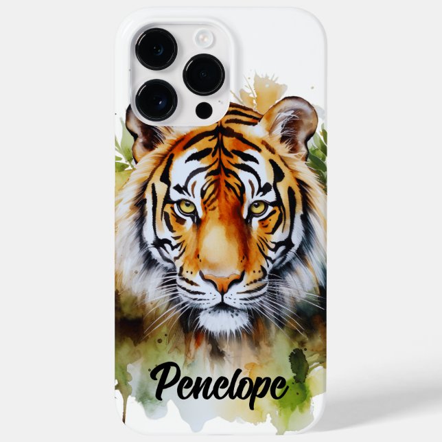 Coques Case-Mate iPhone Fleurs Tiger Pastel Safari Aquarelle Savannah (Verso)