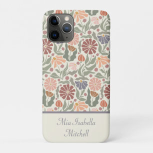 Case-Mate iPhone Case Fleurs Vintages rétro Nom personnalisable