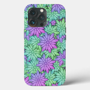 Case-Mate iPhone Case Fleurs violettes et vertes uniques