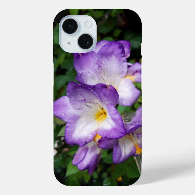 Coques Case-Mate iPhone Fleurs violettes Freesia (Verso)