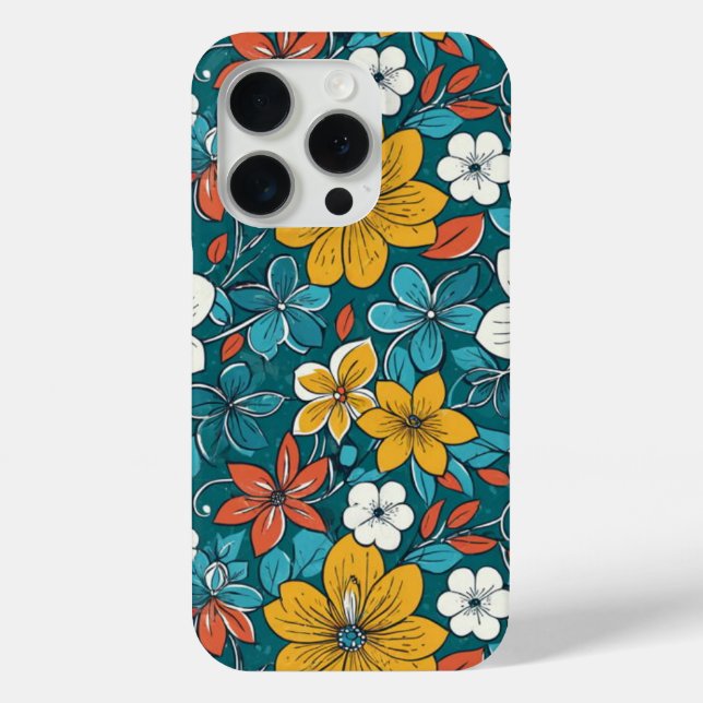 Coques Case-Mate iPhone Fleurs vives, Arrière - plan foncé (Verso)