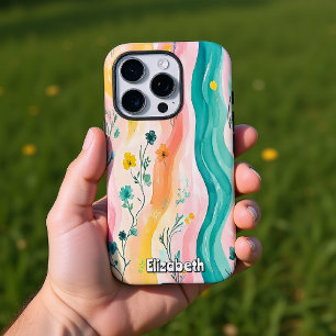 Coques iPhone 16 Pro Fleuve Floral et Vaves