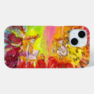 Coque Pour iPhone 15 FLEUVES D'AUBE / Fleurs FLEUES Rose Jaune