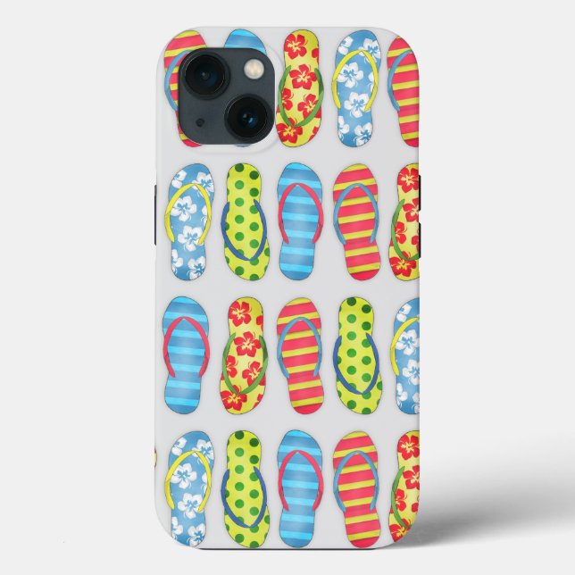 Coques Case-Mate iPhone Flip Flops Plage Tropical Whimsical Cute (Verso)