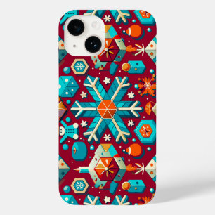 Coque Pour iPhone 14 Flocon de neige élégant d'hiver 🎄✨ Noël festif