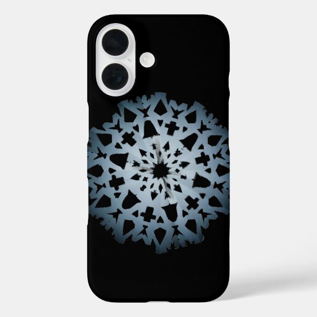 Coques Case-Mate iPhone Flocon de neige (noir) (Verso)