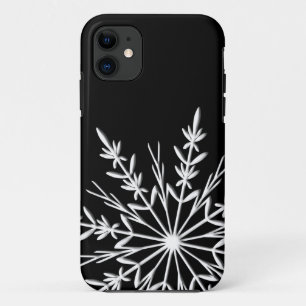 Coque Case-Mate Pour iPhone Flocon de neige noir et blanc