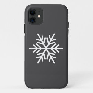 Case-Mate iPhone Case Flocon De Neige Nordique Blanc Moderne Sur Gris D'
