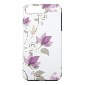 Coque iPhone 7 Plus Floral Abstrait à la mode violet