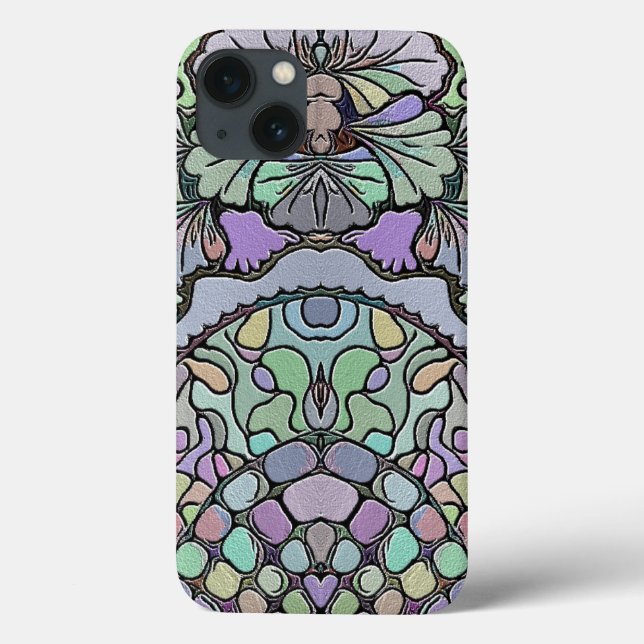 Coques Case-Mate iPhone Floral abstrait pansement motif en mosaïque (Verso)