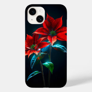Coque Pour iPhone 14 Floral Abstrait : Un design sombre et rêvé