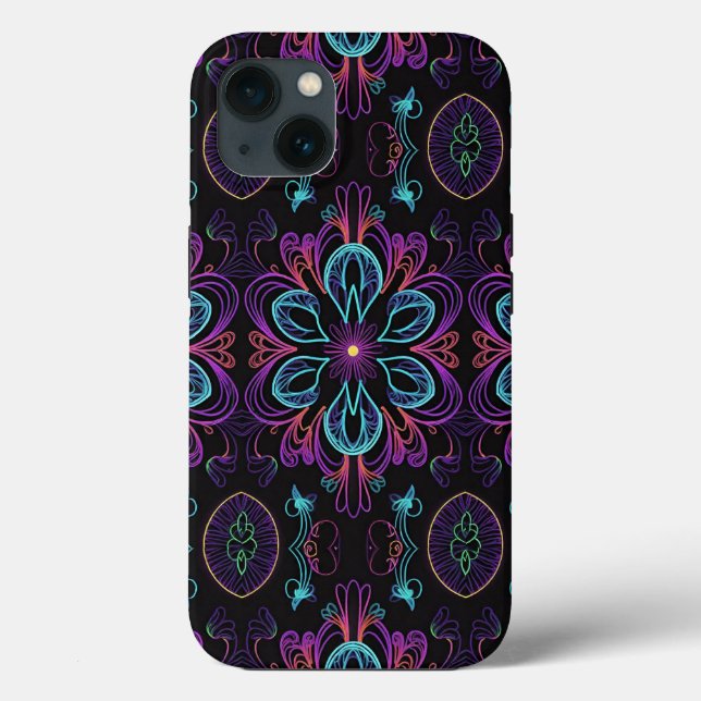 Coques Case-Mate iPhone Floral Abstrait vibrant 2 (Verso)