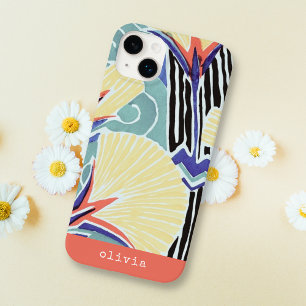 Coque Pour iPhone 14 Plus Floral coloré Abstrait Art Motif par E.A. Séguy