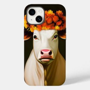 Coque Pour iPhone 14 Floral cow