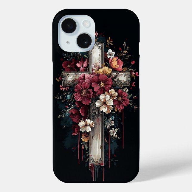 Coques Case-Mate iPhone Floral Cross (Verso)