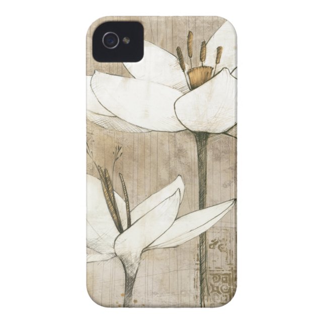 Coques Case-Mate iPhone Floral dessiné par le crayon (Dos)