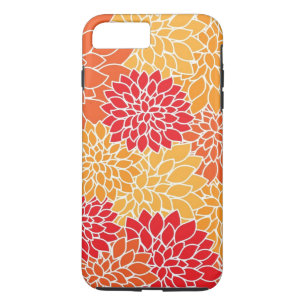 Coque iPhone 8 Plus/7 Plus Floral jaune et orange
