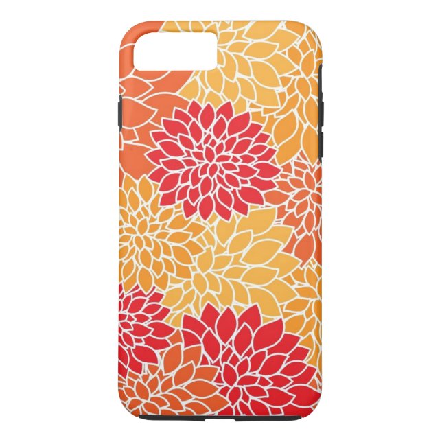Coques Case-Mate iPhone Floral jaune et orange (Dos)